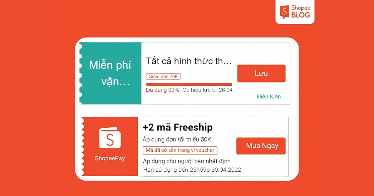 Áp mã, áp voucher để giảm giá đơn hàng giúp người mua tiết kiệm tối đa chi phí khi mua hàng online.