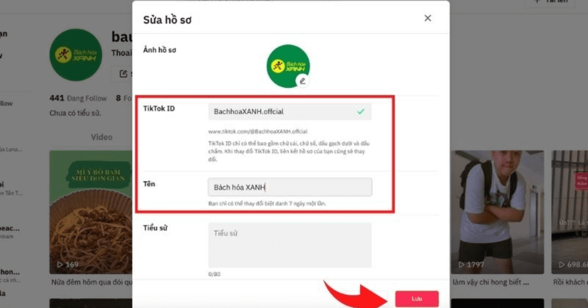 Bước 4: Chọn nút “Edit profile” (Chỉnh sửa hồ sơ)
