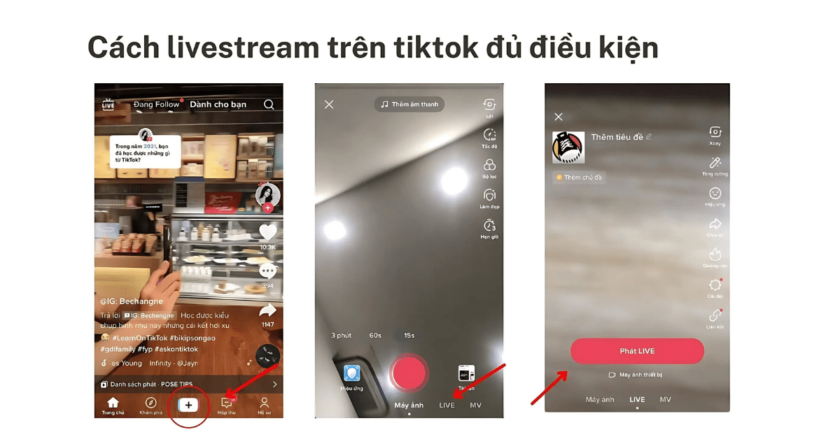 Cách livestream trên TikTok đơn giản