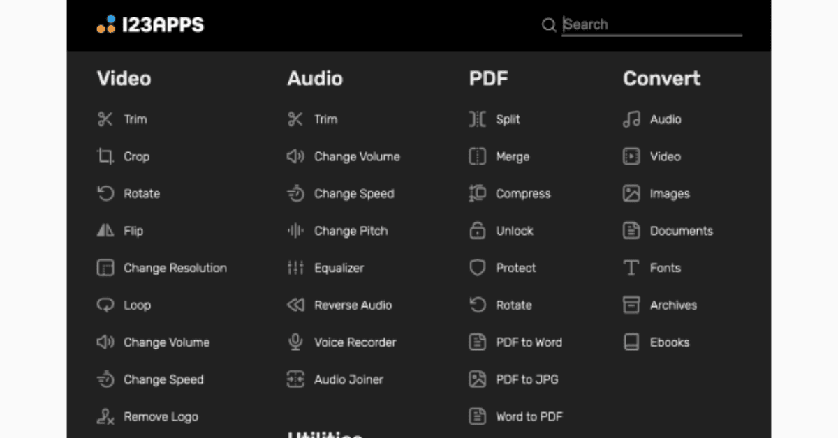 123Apps không có công cụ chuyên biệt để xóa watermark TikTok nhưng bạn có thể Crop video để cắt phần logo
