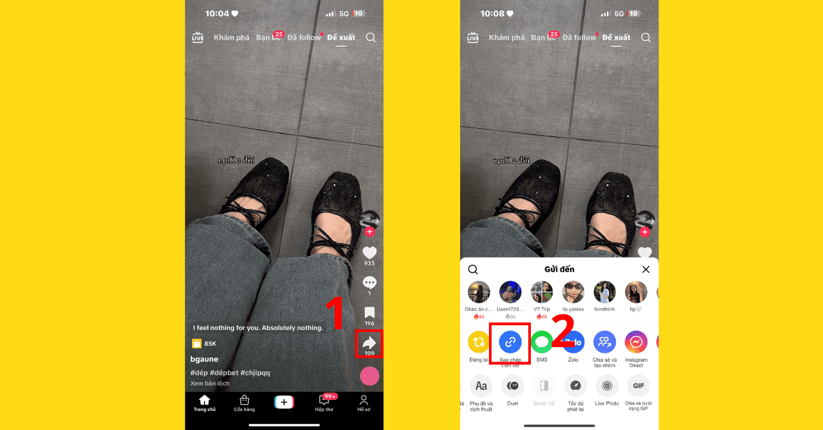 hướng dẫn sao chép liên kết video TikTok đơn giản và nhanh chóng