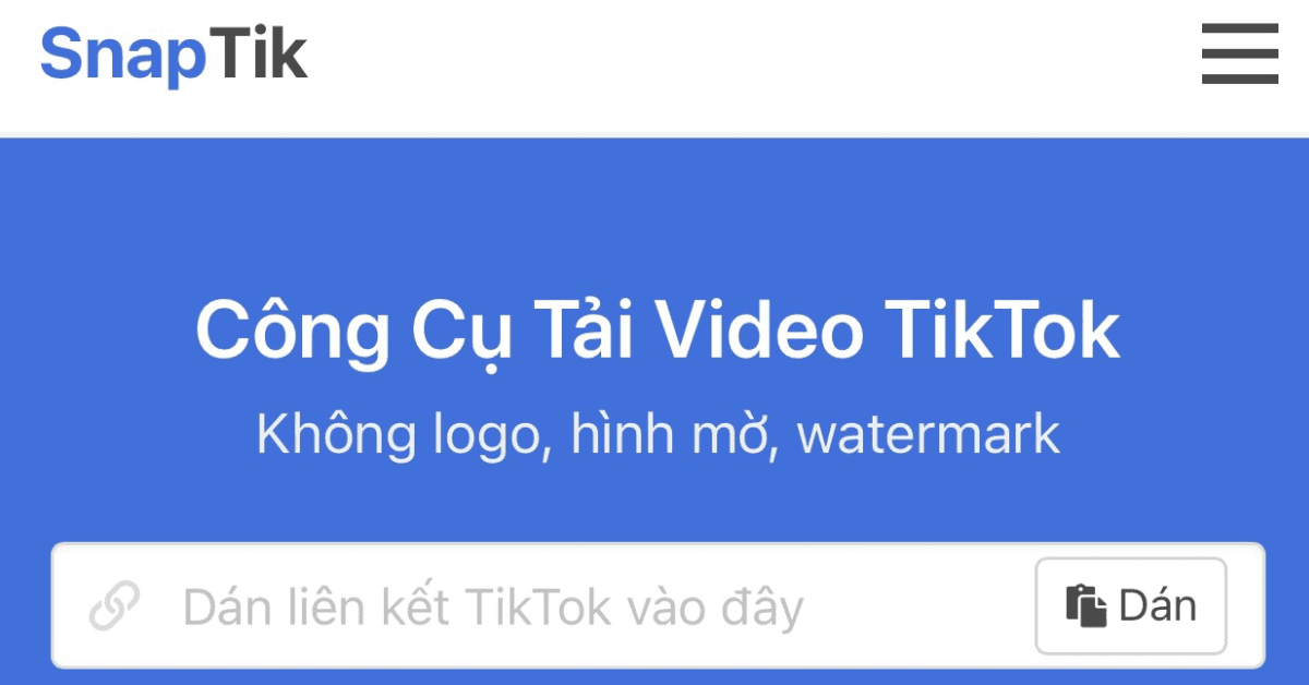 tải video TikTok không logo