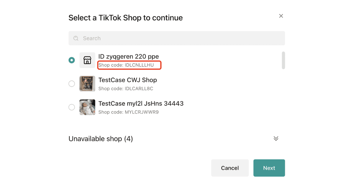 Lựa chọn Shop TikTok bạn muốn quảng cáo