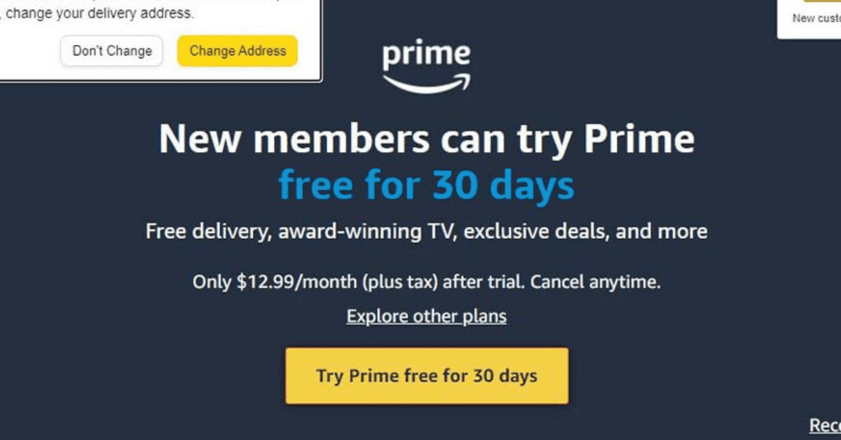 Dùng thử miễn phí 30 ngày Amazon Prime