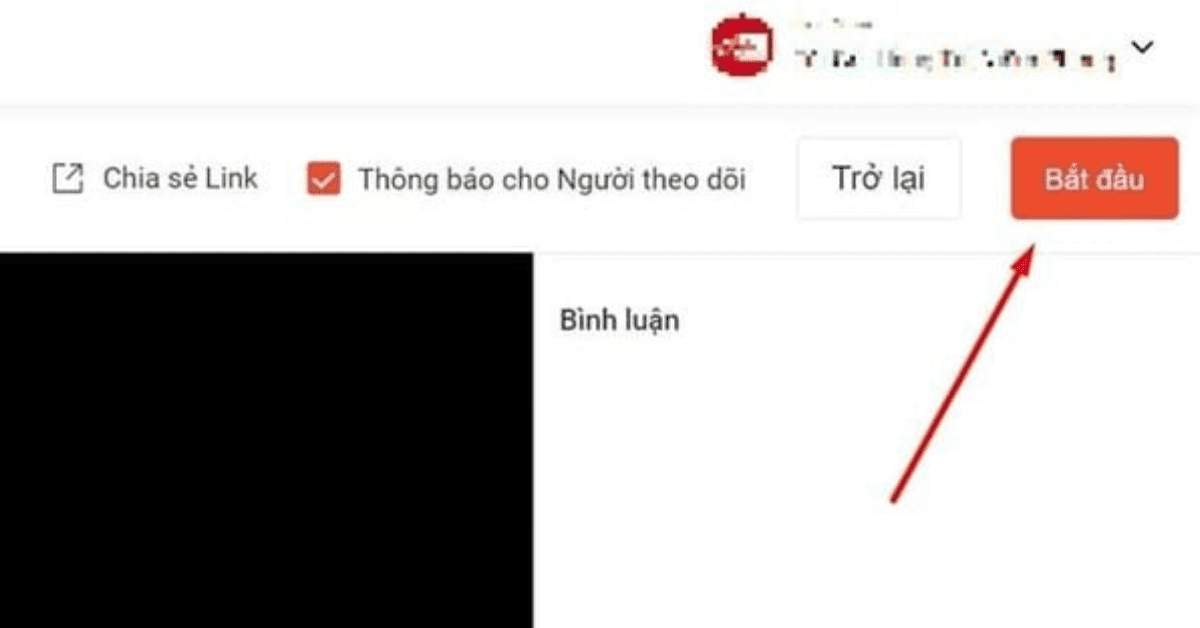 Bắt đầu phát sóng livestream trên Shopee Live