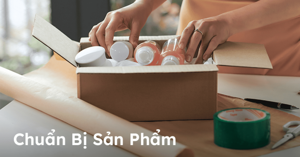 Chuẩn bị sản phẩm khi livestream Shopee