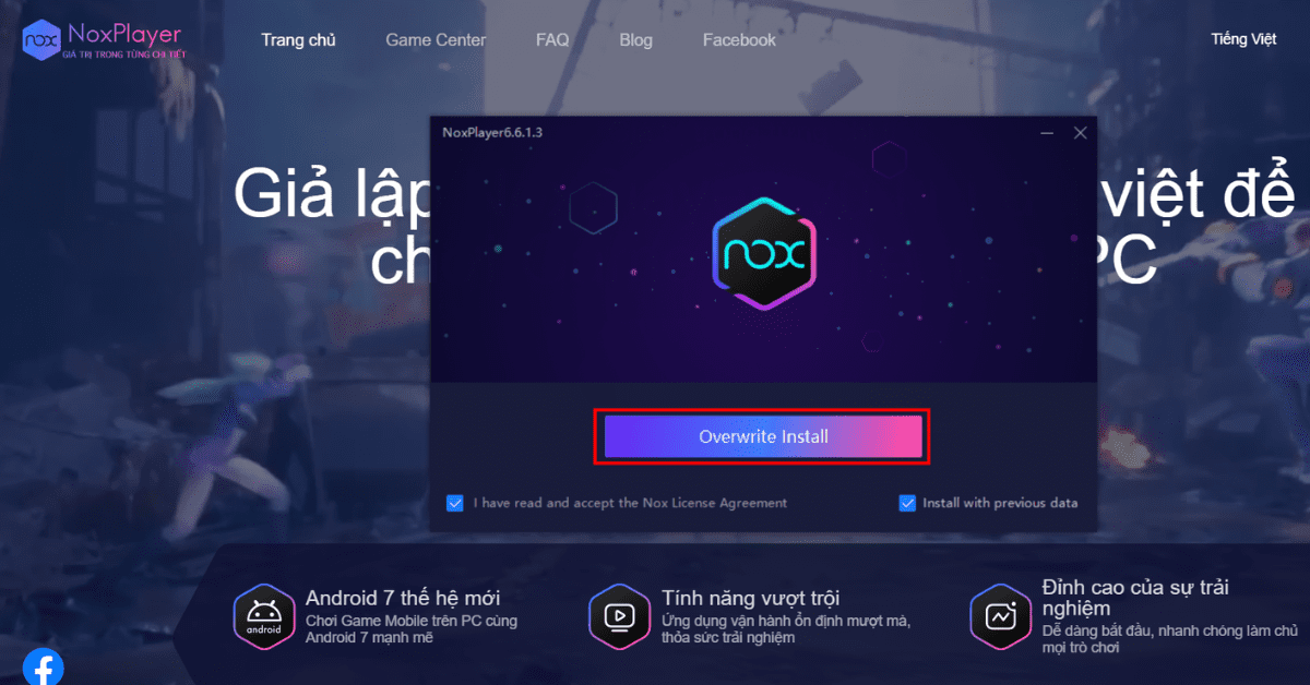 Bước 1: Tải và cài đặt một phần mềm giả lập (Ví dụ NoxPlayer)