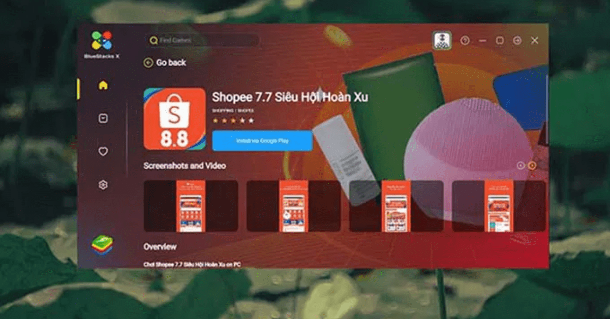 Cách 2: Tải Shopee bằng phần mềm giả lập Android
