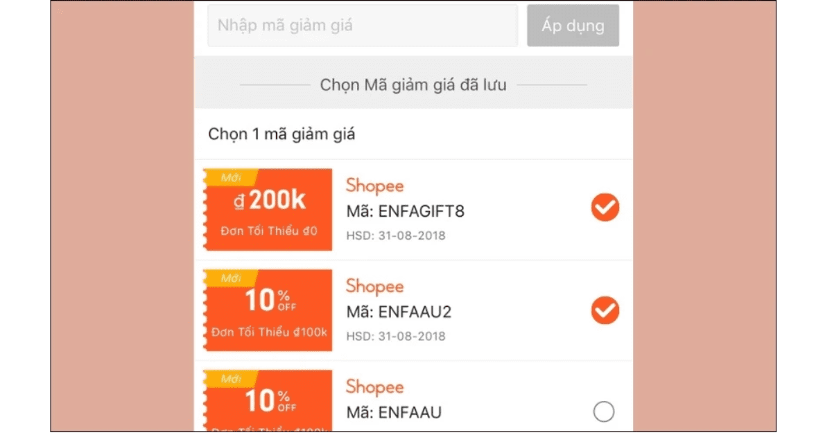 Vi phạm chính sách lạm dụng mã giảm giá của Shopee