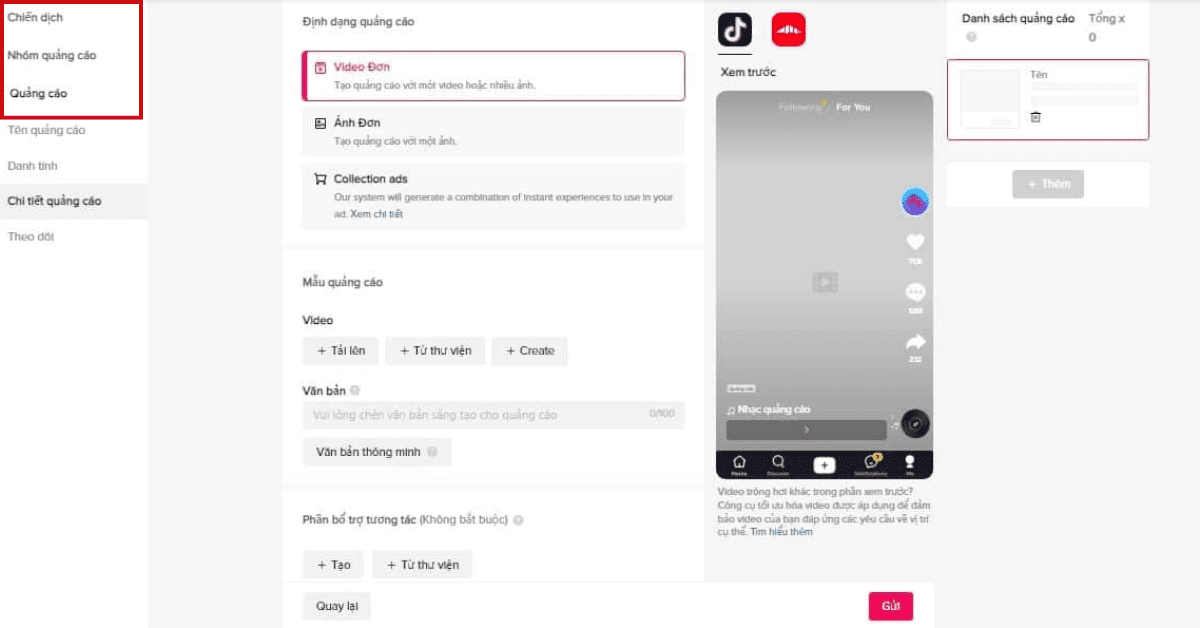 Hiểu rõ cấu trúc 3 lớp của một chiến dịch quảng cáo TikTok