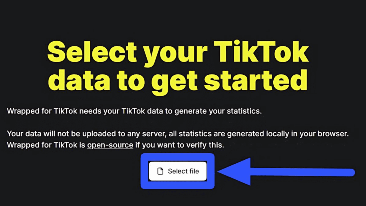 Tải tệp JSON TikTok của bạn